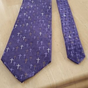 Silk Christian Crosses Necktie
